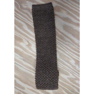 VINTAGE Paul Stuart Neck Tie Wool Mohair Knit Square 70s 80s England